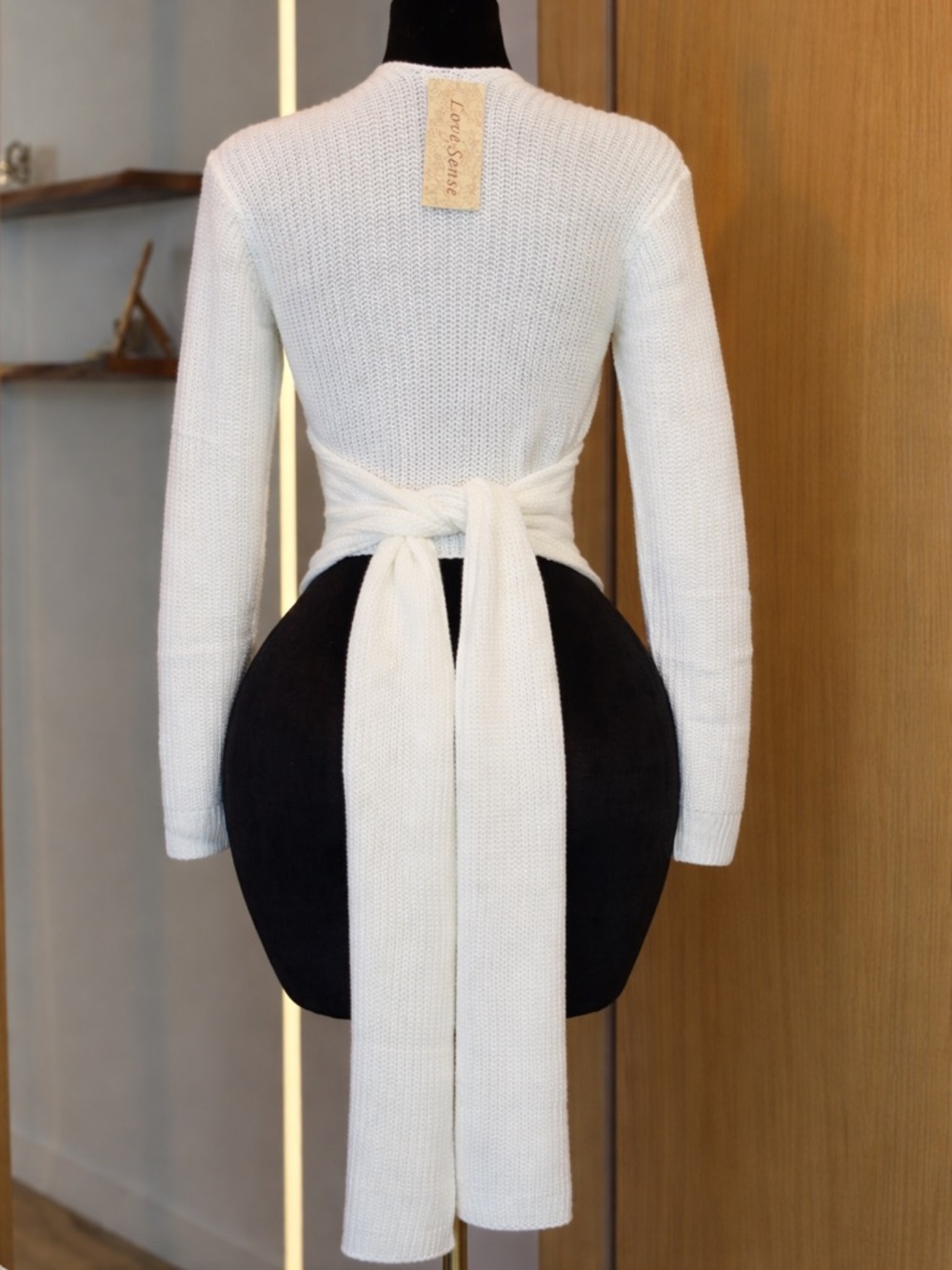 Love Sense White Knit Wrap Tie Cardigan | Soft Muse